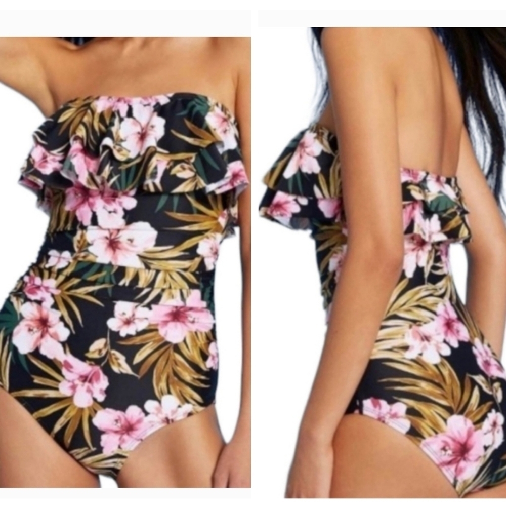 New Ruffle One Piece Swimsuit Size L